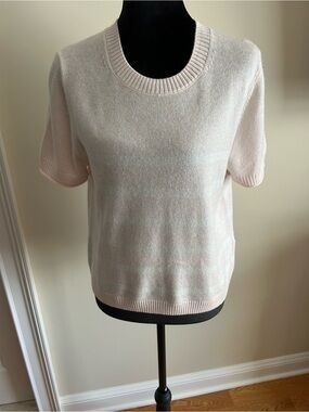 Splendid Pale Pink Short-Sleeve Crew Neck Sweater